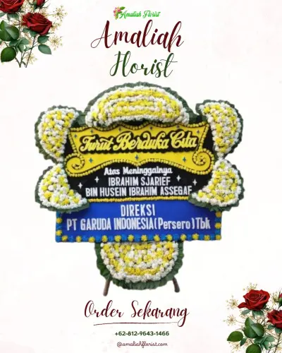 Papan Bunga Duka di Semen